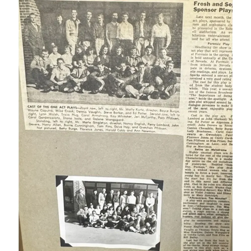 1950’s Musical Theatre High School Scrapbook- Cursive Writing Pictures- Read